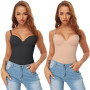 Women Slimming Bodysuits One-piece Shapewear Tops Tummy Control Body Shaper Seamless Camisole Jumpsuit with Built-in Bra