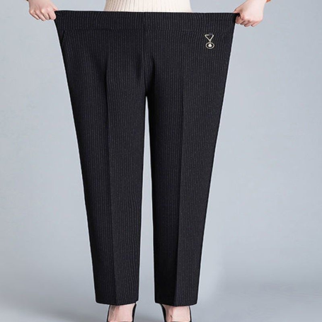 Spring Autumn Fashion Trend Striped Plus Size Trousers Women Oversized Simple Loose Pockets Plaid Lady Pants 8XL Female Clothes