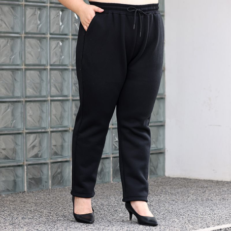 Fashion Solid Color Plus Size Trousers Women Simple Oversized Elegant Clothes