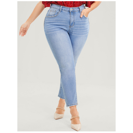 Plus Size Skinny Jeans for Women High Rise Stretchy Pencil Denim Jeans
