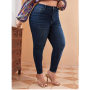 Plus Size Skinny Jeans for Women Full Length High Waist Stretchy Pencil Curve Jeans