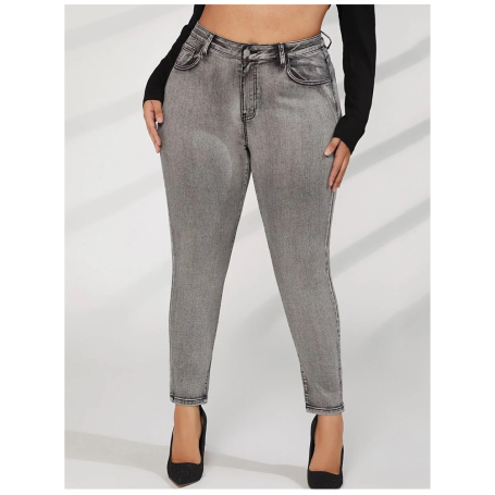 Women Full Length Skinny Jeans High Waist Stretchy Denim Pants