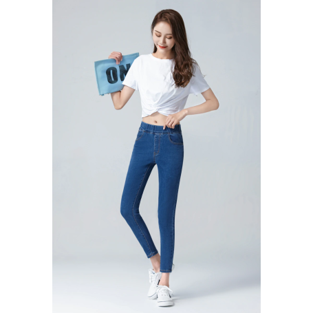 Women's Elastic high waist Skinny Jeans Stretch Denim Pants