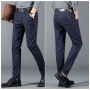 Classic 6 Color Casual Pants Men New Business Fashion Comfortable Stretch Cotton Elastic Straight Jeans Trousers