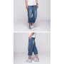 Harem jeans for woman high waist plus size Capris Calf-Length Denim pant 4XL 5XL 6XL