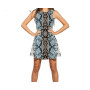 Women's Retro Simple Print Dress New Loose Casual Fashion Sleeveless O-Neck Oversize Beach Dresses