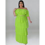 l Casual Skirt Set Crop Top Maxi Big Swing Ball Gown Matching Outfit Plus Size Women Clothing Two Piece Set Short