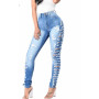 Thin Stretching Torn Skinny Jeans Women Elastic Push Up Pencil Jeans Trousers