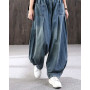 Women Wide Leg Baggy Oversize Jeans Denim Casual Cross Pants Female Vintage Harem Pants Trousers Bloomers