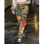 Aesthetic Printed Pants Women Stylish Pockets Camouflage Cargo Trousers Casual Loose Bottoms Hipster Street