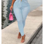 Sexy Women Skinny Lift Butt Leggings Bodycon High Waist Denim Pants Push Up Hip Pencil High Street Casual Jeans