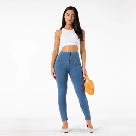 Women Melody Fit Jeans Full Length Push Up Skinny Slim High Waist Four Ways Stretchable Denim Jeans