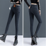 Plus Size 26-34 Skinny Pencil Jeans For Women High Waits Streetwear Legging Denim Pants Casual Letter Print Slim Stretch jeans