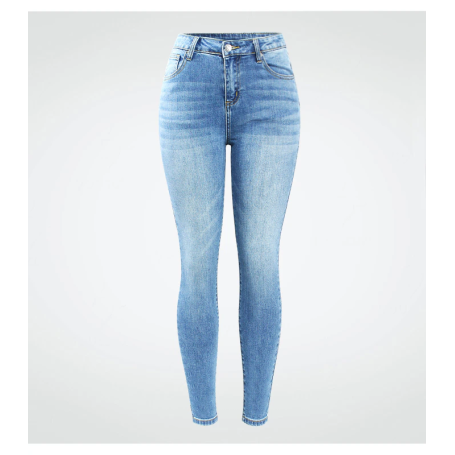 High Waist Pencil Jeans Women`s Ultra Stretchy Skinny Denim Pants Trousers