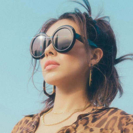 Oversized Unisex Round Sunglasses Women Fashion Retro Driving Eye Wear Luxury Men Brand Designer Green Black UV400 Oculus