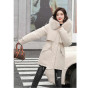Women Fake Fox Fur Mid-length Cotton Jacket with Velvet and Thickening To Keep Warm