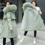 Women Parka Clothes Long Coat Wool Liner Hooded Jacket Fur Collar Thick Warm Padded Parka