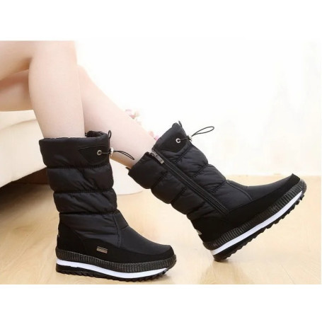 Women Thick Plush Waterproof Non-slip Boots Fashion Shoes Warm Fur