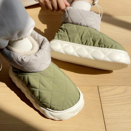 Women's Thick Sole Bare Boots Mesh Red Couples Warm and Comfortable Shoes