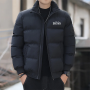 Men's Luxury Brand Windproof Warm Zippered Cotton Coat Casual High Quality Outdoor  Jacket