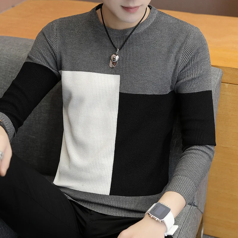 Men Sweaters O-Neck Wool Clothing Knitted Cashmere Pullover Sweatshirt