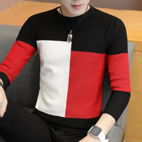 Men Sweaters O-Neck Wool Clothing Knitted Cashmere Pullover Sweatshirt
