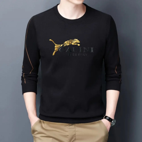 Men Sweaters Knitted Pullover Skin Breathable Simple Letter Print Sweatshirt