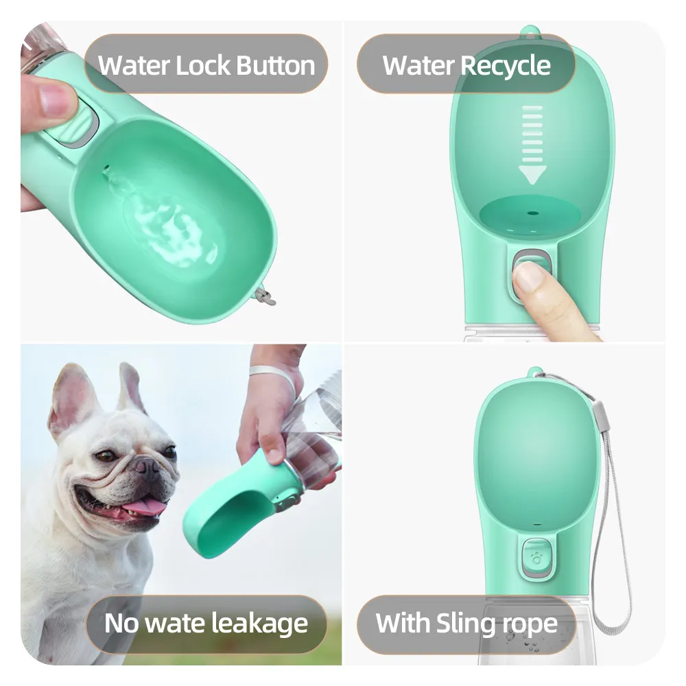 Portable Dog Water Bottle For Small Large Dogs Cat Outdoor Leakproof Walking Drinking Bowls