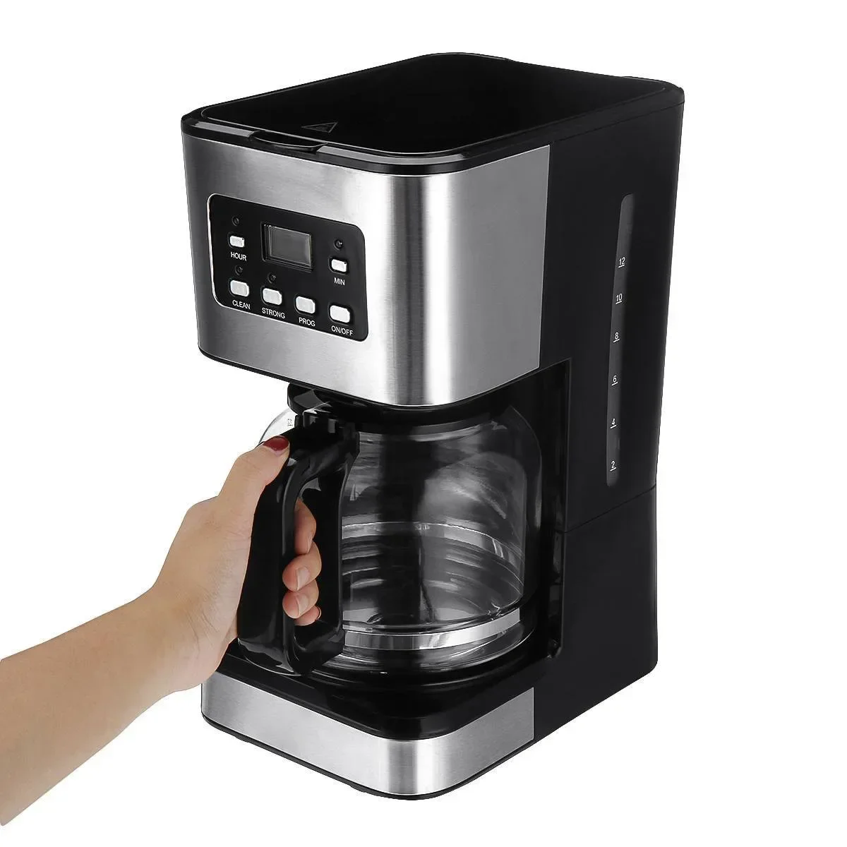 220V EU Electric Coffee Maker Household Espresso Maker Coffeeware Automatic Coffee Machine Drip Americano for Coffee Pots
