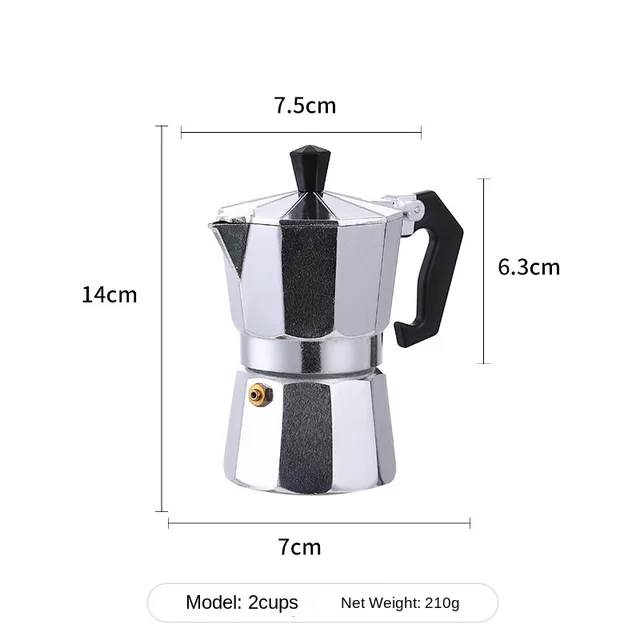 Italian Type Coffee Maker Aluminum Mocha Espresso Percolator Pot Coffee Maker Moka Pot Espresso Shot Maker Espresso Machine
