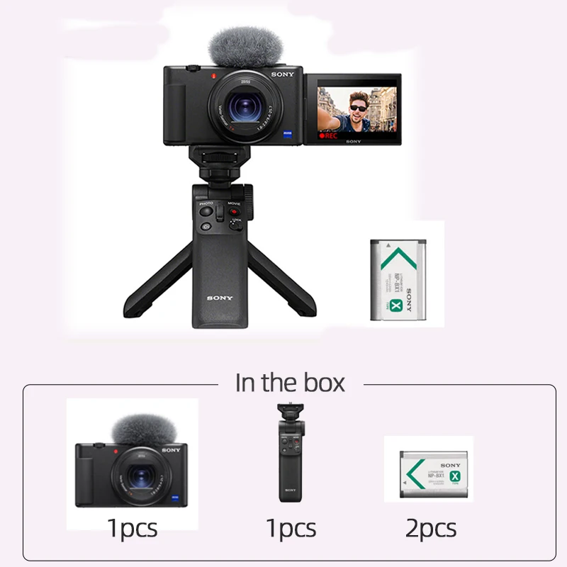 Sony ZV-1 ZV1 Portable Digital Camera Vlog Camera 4K Video with Wide-Aperture Motorized Zoom Lens for VLOG YouTube TikTok