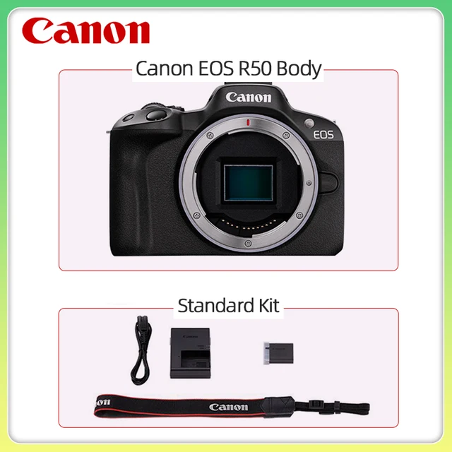 Canon EOS R50 APS-C Mirrorless Digital Camera 24.2MP 4K Video Vlog High-Speed Continuous Shooting Professional Photography NEW