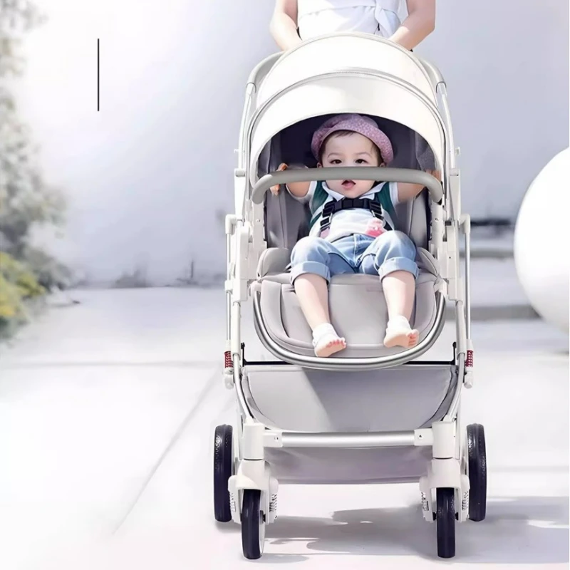 Lightweight High-view Trolley Two-way Baby Carriage Newborn Baby Stroller Can Sit or Lie Down Multifunctional Folding Stroller