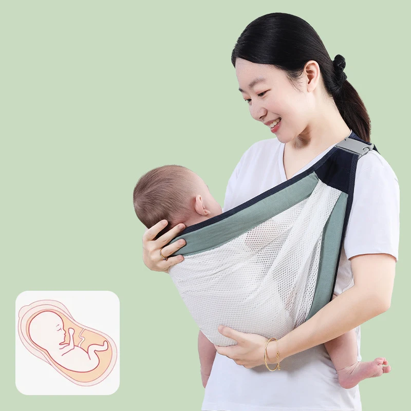 0-36 months baby carrier Front-hold simple baby single-shoulder carrier for going out Lightweight and labor-saving baby breathab