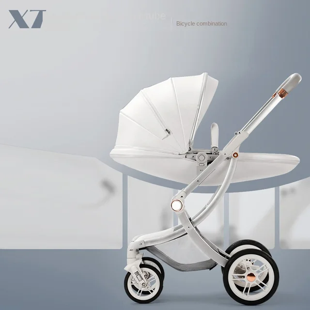 Baby Stroller Multifunctional Lightweight Travel Stroller Newborn Two-way Seat Foldable Four-wheeled Baby Stroller 3-in-1