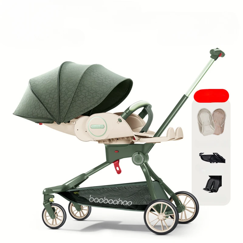 Portable Folding Baby Stroller Adjustable Backrest Luxury Trolley Push chai Lightweight Travel Pram Multifunctional Stroller
