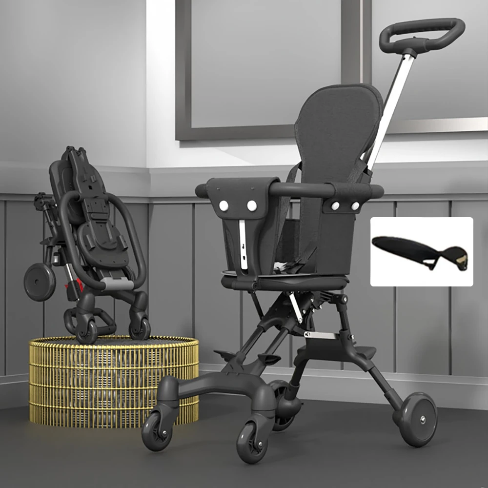 Foldable Baby Stroller Lightweight Infant Stroller with Sun Visor Adjustable Portable Toddler Strollers for Outdoor Travel