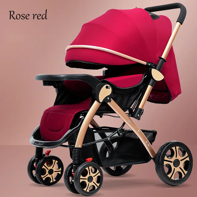 Foldable Baby Stroller Portable Travel Pram Multifunctional Newborn Infant Carriage for Four Seasons for 0~3 Year Old