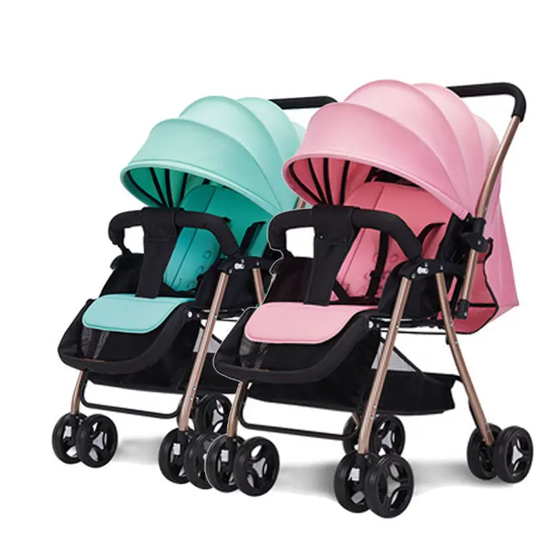 Twin baby stroller can sit and lie down can be split lightweight and can be used for the delivery of twin baby strollers