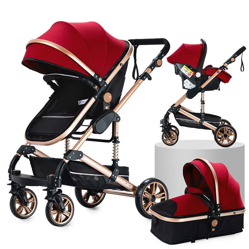 Baby stroller Lightweight  Carrier 3 in 1 stroller four wheel strollers