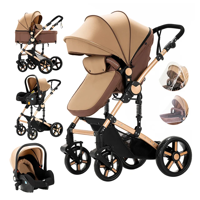 Baby stroller 3 in 1 lightweight baby stroller carriage