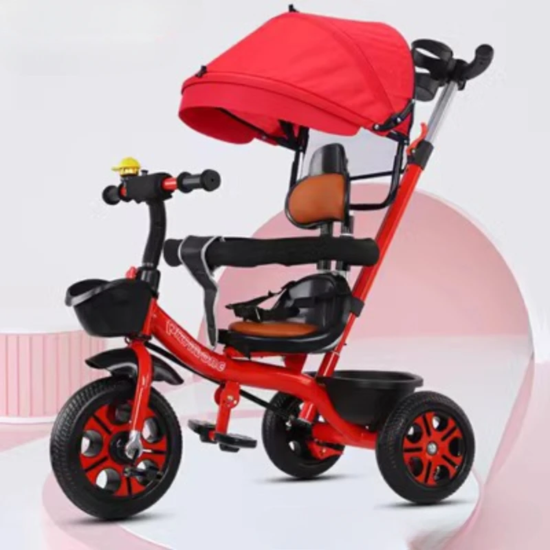Children's Tricycle Handcart Baby Bike 6-5-year-old Large Size Lightweight Outdoor Stroller Baby Bike