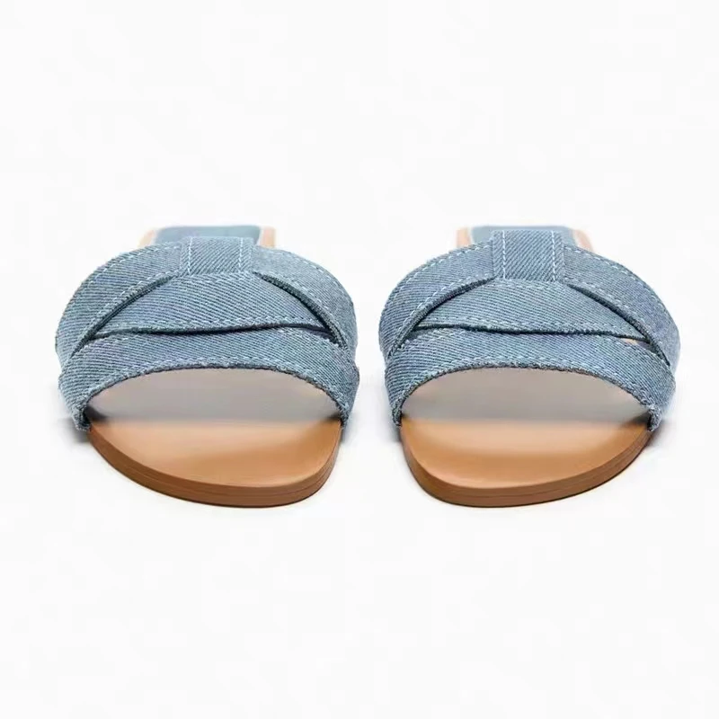 Women Sexy Flat Sandals Casual Sand Beach Slippers Elegant Fish Mouth Slippers