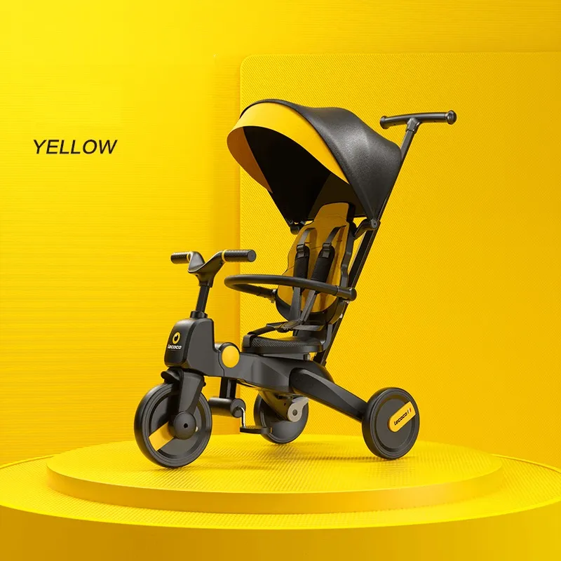 Children 1-6 Years Old Foldable Tricycle Safety Adjustable Trolley Lightweight Baby Stroller Walking Baby Artifact PR