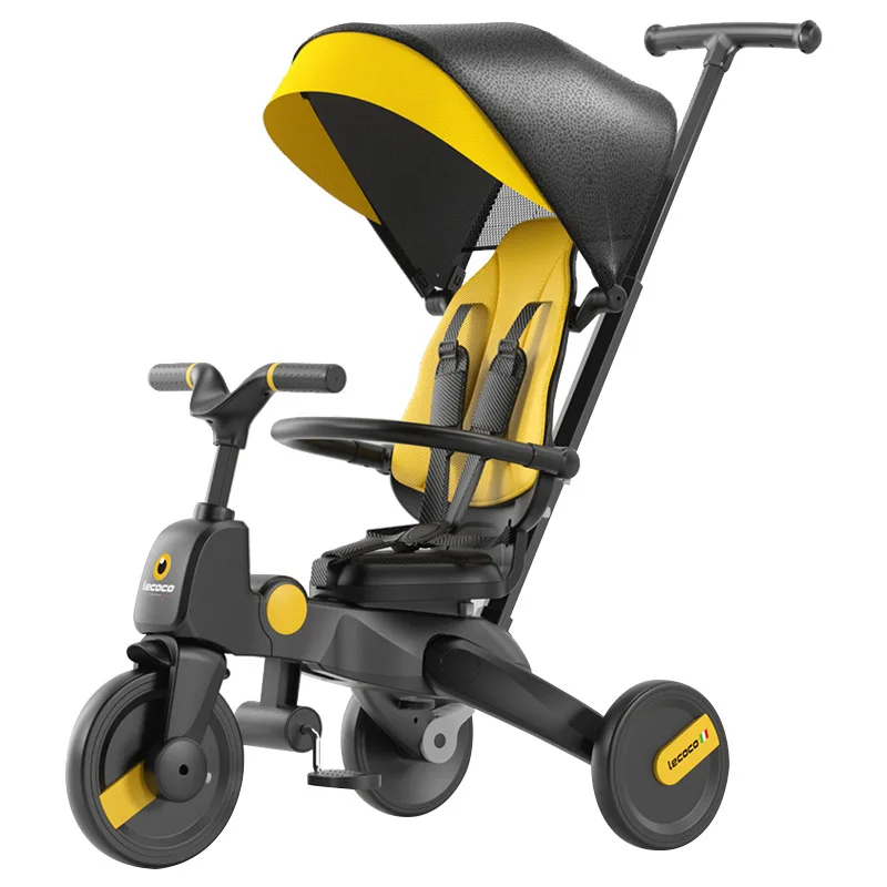 Children 1-6 Years Old Foldable Tricycle Safety Adjustable Trolley Lightweight Baby Stroller Walking Baby Artifact PR