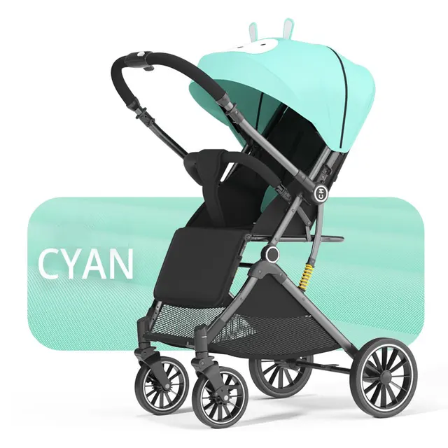 High View Stroller Can Be Seated and Lying Bidirectional Implementation of Lightweight Disassembly Wash One-Click Folding