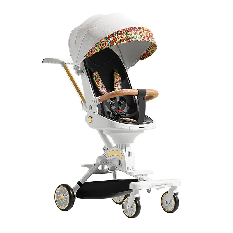 Walking Baby Artifact Trolley Can Sit and Lie Flat Two-way Folding Lightweight Shock-absorbing High-view Baby Stroller BabyChair