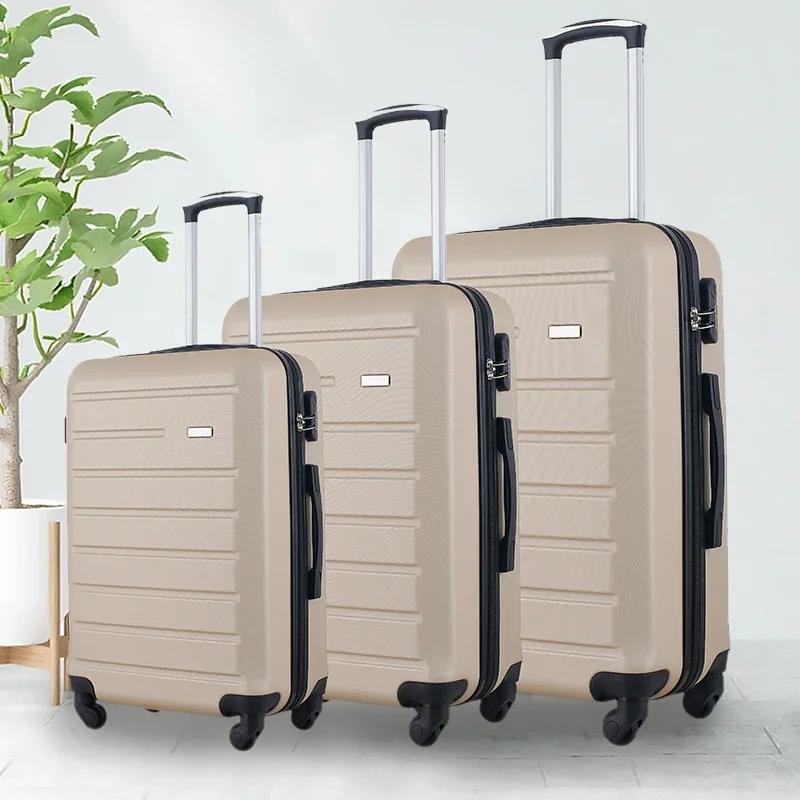 3pcs/lot ABS Suitcase Set 55cm-65cm-75cm Rolling Suitcase on wheels Trolley Luggage Bag