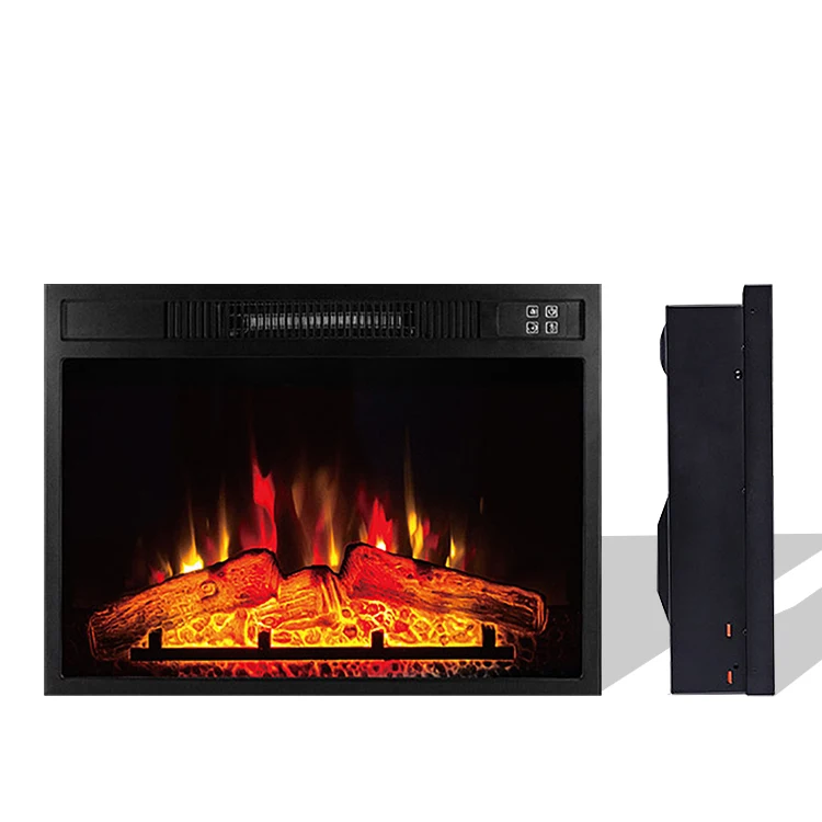 3D Flame Brightness Electric Fireplace Inserts Wall Mounted Heaters for Winter Home Room