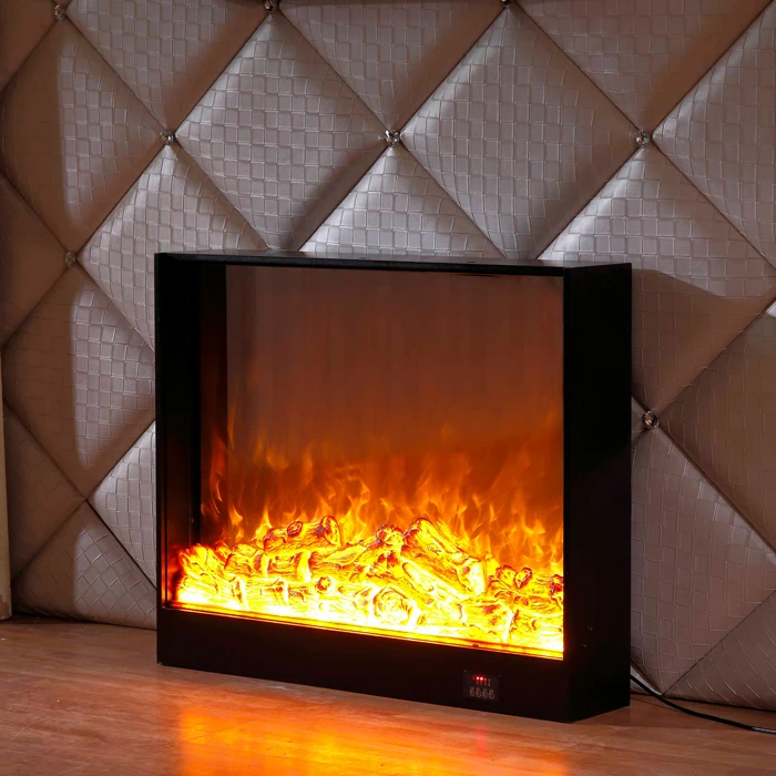 Fireplace core simulation fire background wall fireplace embedded electric fireplace heater